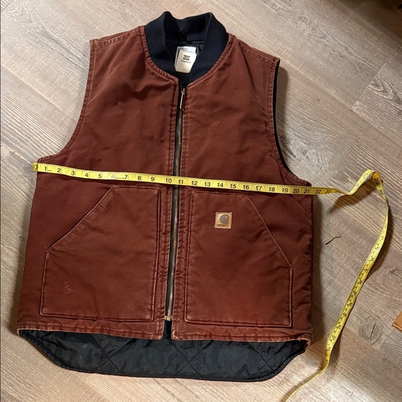 Vintage Carhartt Workwear Men's Rust Brown Clay Lined Vest - Picture 2 of 14